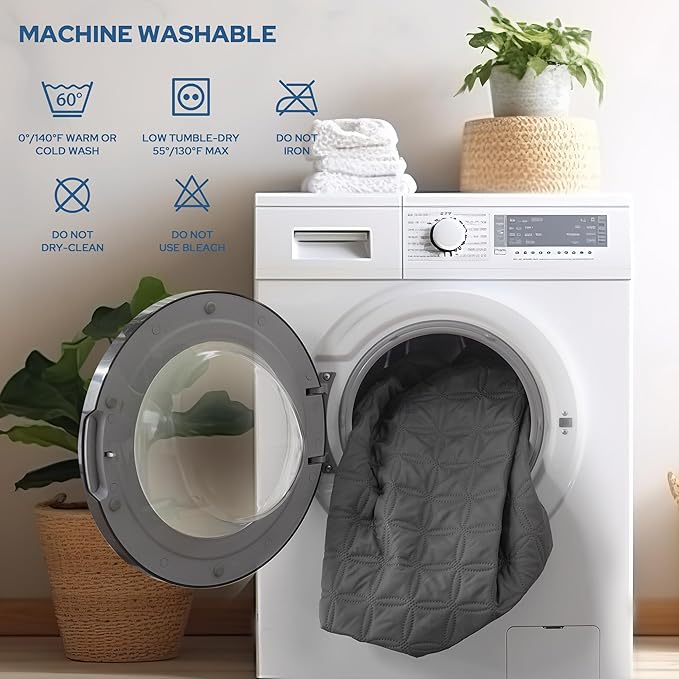 2 Pack Waterproof Mattress Protector, Full Size Mattress Pad with Deep Pocket 6"-15" Depth, Soft Breathable Dirt-Proof Single Bed Mattress Cover for Bedroom, Dorm Room (Gray)-CubbioJoy