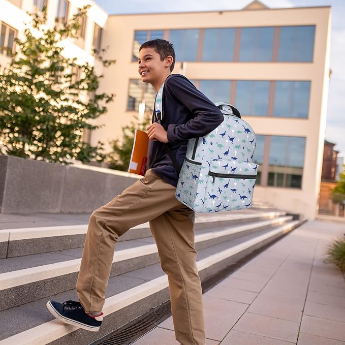 Dinosaur Backpack for Kids Boys Girls, Lightweight School Bookbag with Multiple Compartments, Simple Modern Waterproof Durable Kids' Backpack for Age 5-12, for School & Outdoor Activities-CubbioJoy