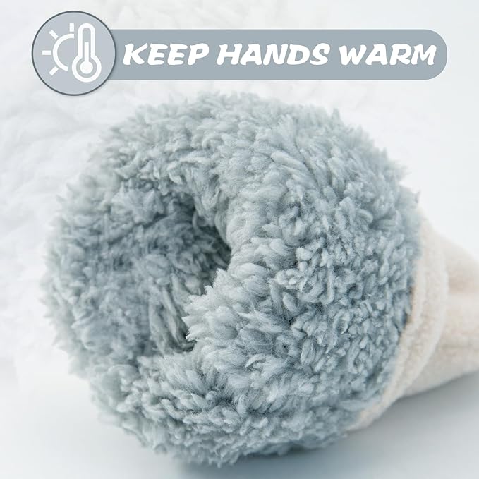 BAVST Baby Toddler Winter Mittens Girls Warm Fleece Lined Gloves Kids Sherpa Lined Mittens for Boys-CubbioJoy