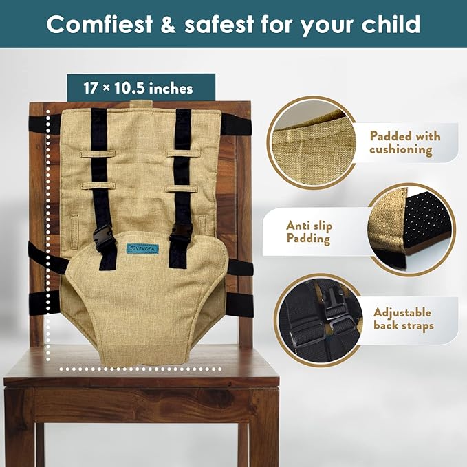 Baby Portable High Chair for Travel | Essential Travel Highchair | Baby Chair Harness-CubbioJoy