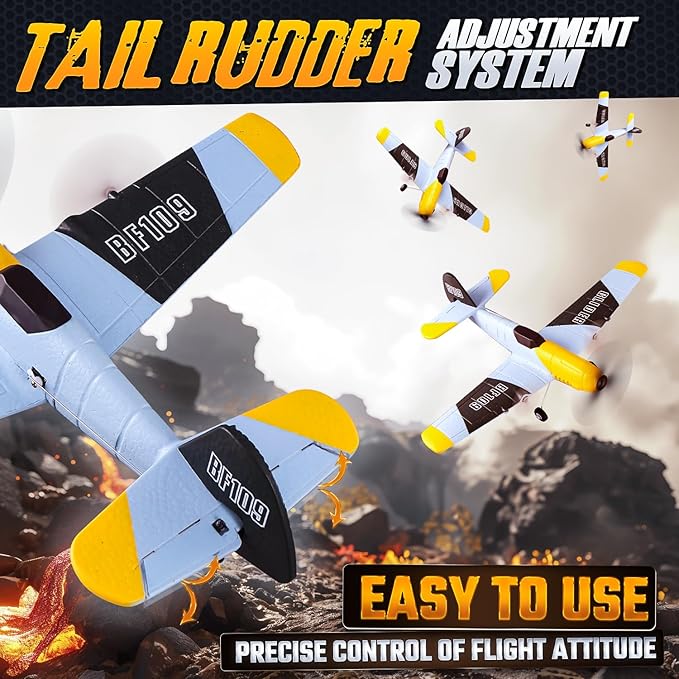 BEZGAR 3 Channel RC Plane, Drones for Kids, 6-axis Gyro Remote Control Airplane, RC Helicopter, Easy Control for Beginners Toys with Colorful LED Navigation Lights-CubbioJoy