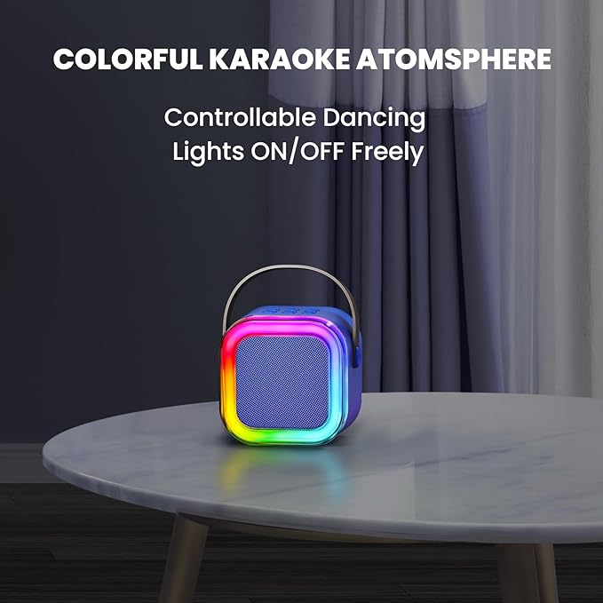 IROO Mini Karaoke Machine for Kids, 2025 TOP Toys Birthday Gifts Ideas for Girls Ages 4, 5, 6, 7, 8, 9, 10, 12+ Years Old, Portable Bluetooth Speaker with 2 Wireless Mics for Party Toddlers-CubbioJoy