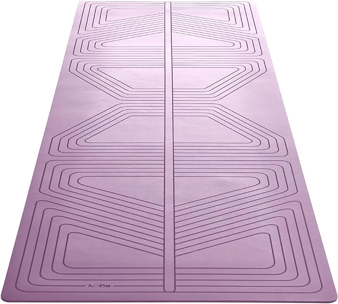 agoy Pro+ Warrior - Premium Non-Slip Yoga Mat – Eco-Conscious Design - PU Mat With Wet/Dry Grip+ - Focus Alignment - Lazer-Etched Technology - A Portable Standard Size Mat for All Styles of Yoga-CubbioJoy