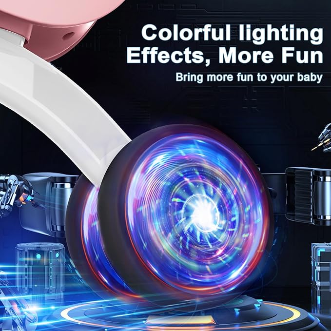 Colorful Lighting Baby Balance Bike Toys for 1 Year Old Girl Gifts, 10-36 Month Toddler Balance Bike, No Pedal 4 Silence Wheels & Soft Seat Pre-School First Riding on Toys, 1st Birthday Gifts.-CubbioJoy