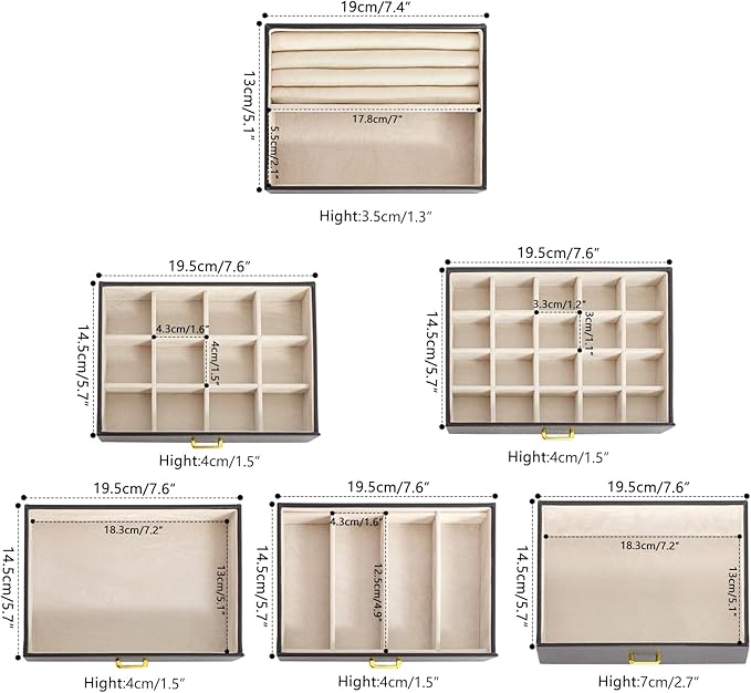 AKOZLIN Large Jewelry Box Organizer Functional Lockable with Big Mirror, Leather Jewelry Storage Case for Women Girls Ring Necklace Earring Bracelet Holder Organizer-CubbioJoy