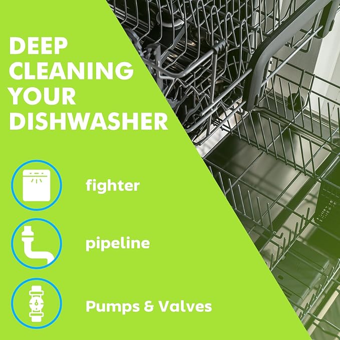 Dishwasher Cleaner and Deodorizer Tablet 25 Count, Deep Cleaning Tablet Helps Remove Limescale, Mineral Buildup and Odor, Formulated to Clean Inside all Machines-CubbioJoy