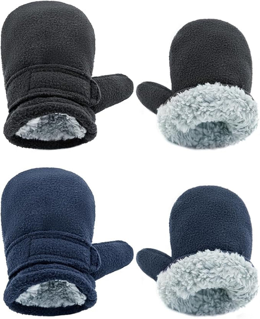 BAVST Baby Toddler Winter Mittens Girls Warm Fleece Lined Gloves Kids Sherpa Lined Mittens for Boys-CubbioJoy