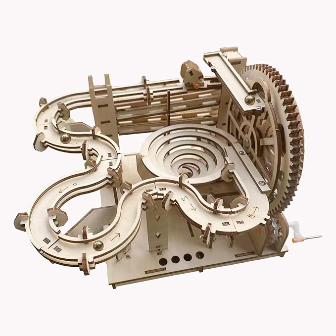 3D Wooden Puzzle Marble Run for Adults Kids - DIY Mechanical Puzzle Assembly Model Building Kit Wood Crafts for Boys and Girls Age 14+ Years Old-CubbioJoy