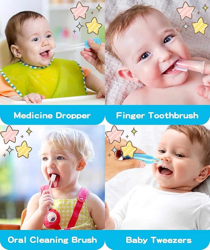 Baby Grooming and Healthcare Kit, Portable Baby Safety Care Set with Hair Brush Comb Nail Clipper Nasal Aspirator for Nursery Newborn Infant Girl Boy (25 in 1, Blue)-CubbioJoy