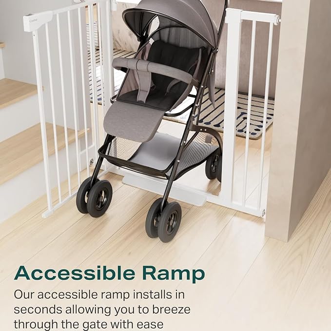 Cumbor 36" Extra Tall Baby Gate for Dogs and Kids with Wide 2-Way Door, 29.7-40.6" Width, and Auto Close Personal Safety for Babies and Pets, Fits Doorways, Stairs, and Entryways-CubbioJoy