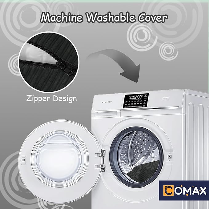 COMAX Bean Bag Chair for Kids 8-12, Toddler Beanbag Bed Corduroy, Convertible Child Bean Chair to Floor Mattress with Filler, Kid Reading Comfy Lounge Couch for Boys and Girls Bedroom, Dark Grey-CubbioJoy