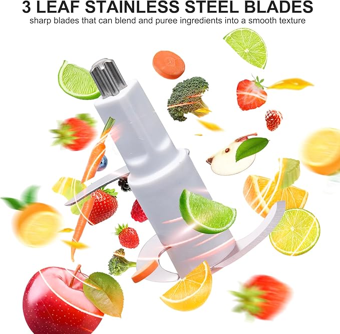 Bear Baby Food Maker, Baby Food Processor Set with Baby Food Containers, Silicone Spoons, Baby Food Puree Blender for Fruit, Vegetable, Meat, Make Fresh and Nutritious Meals for Your Little One-CubbioJoy