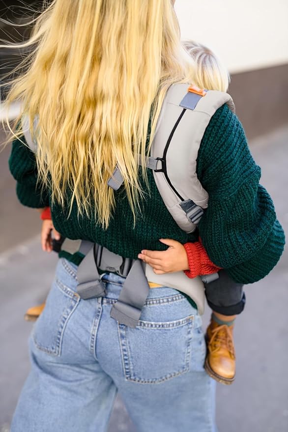 Beco Toddler Carrier with Extra Wide Seat, 100% Cotton - Backpack Style and Front-Carry, Lightweight & Breathable, Toddler Sling Carrier 20-60 lbs (Ecru)-CubbioJoy