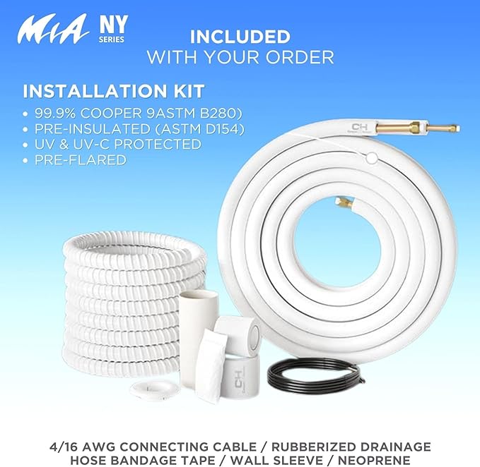 Cooper & Hunter 24,000 BTU, 230V, 17 SEER Ductless Mini Split AC/Heating System Pre-Charged Inverter Heat Pump with 16ft Installation Kit-CubbioJoy