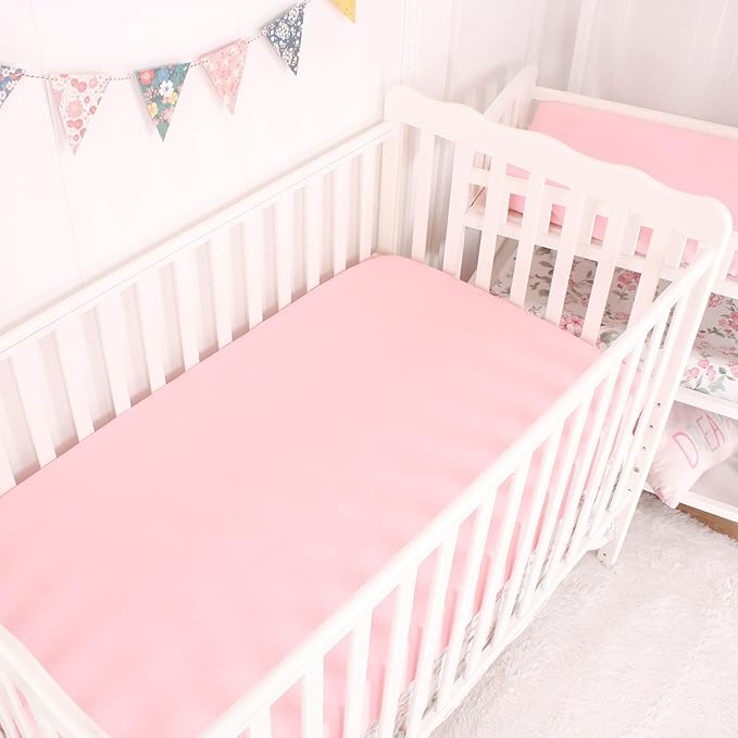 CaSaJa Baby 3-Piece Crib Bedding Set for Boys Girls, Including Soft Quilted Comforter(Blanket), Fitted Crib Sheet and Skirt, Soft Nursery Bedding Set Made of Silky Comfy Materials, Watercolor Floral-CubbioJoy