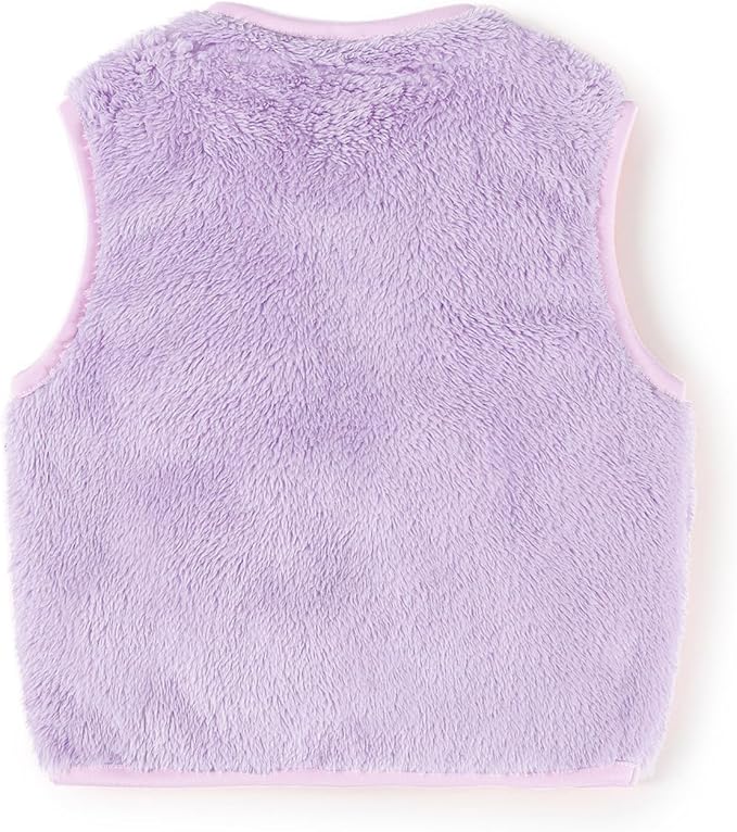 Baby Boys Girls Fleece Vest Zip Up Cute Bear Jackets Fuzzy Fall Winter Warm Clothes Newborn Outwear for Toddler Infant-CubbioJoy