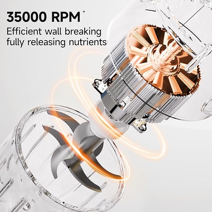 Baby Food Maker Mini Cute and Small Food Processor Puree Blender Grinder Chopper 1.2 Cup Glass Bowl with 6 Blade Electric (Spaceman-White)-CubbioJoy