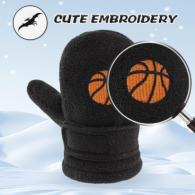 BAVST Baby Toddler Winter Mittens Girls Warm Fleece Lined Gloves Kids Sherpa Lined Mittens for Boys-CubbioJoy