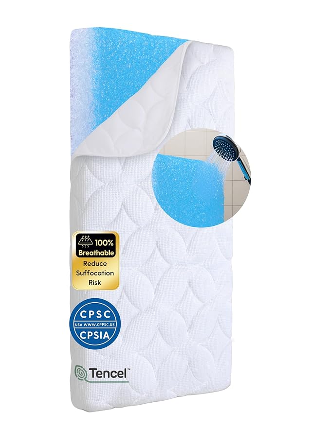 BABELIO Crib Mattress Ultra-Breathable 100% Washable Core Dual Sided Baby Toddler Mattress with Removable Machine-Washable Cover 52" x 28"-CubbioJoy