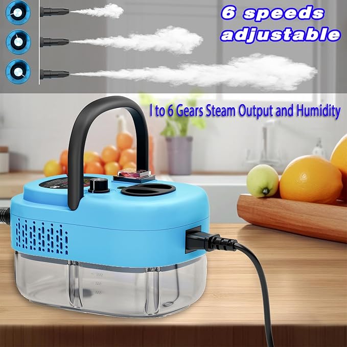 2500W Handheld Steam Cleaner,Portable Car Steamer For Auto Detailing,High-Temperature and Pressure Steam Cleaner For Home, Steam Cleaning Machine for Furniture,Kitchen,Grout,Floor,Tile (Blue)-CubbioJoy
