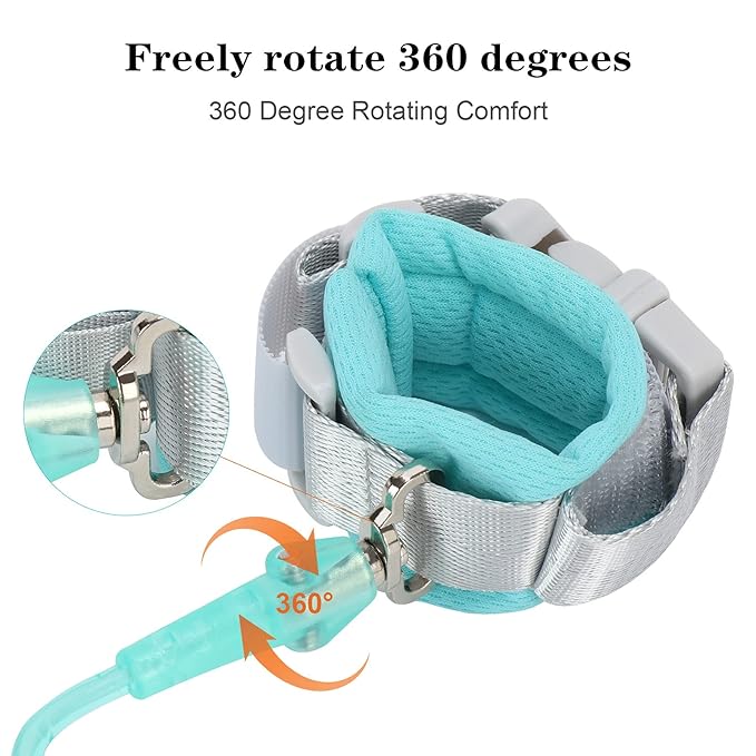 2 in 1 Baby Leash Anti Lost Wrist Link for Toddlers Toddler Harness,Baby Leash,Leash for Toddlers,Wrist Leashes（Green 2.5M)-CubbioJoy