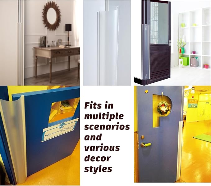 4PCS Baby Proofing Door Finger Pinch Guard Clear Door Jam Shield for Child Safety Finger Pinch Protector Hinge Protectors for Kids/Pet-CubbioJoy