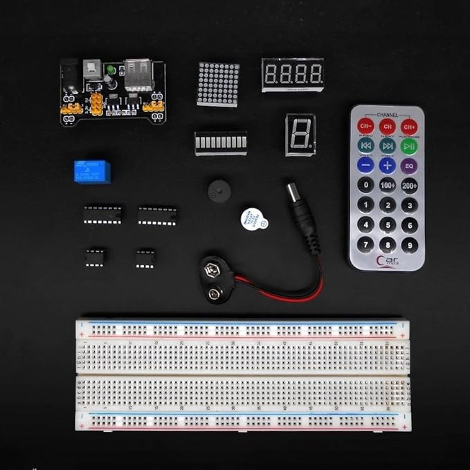 Complete Ultimate STEM Electronic Projects Starter Kit for Arduino with Mega2560, LCD1602, Servo, Stepper Motor, Sensors, Breadboard, Jumper Wire, Resistor, Capacitor, Transistor and Tutorial-CubbioJoy