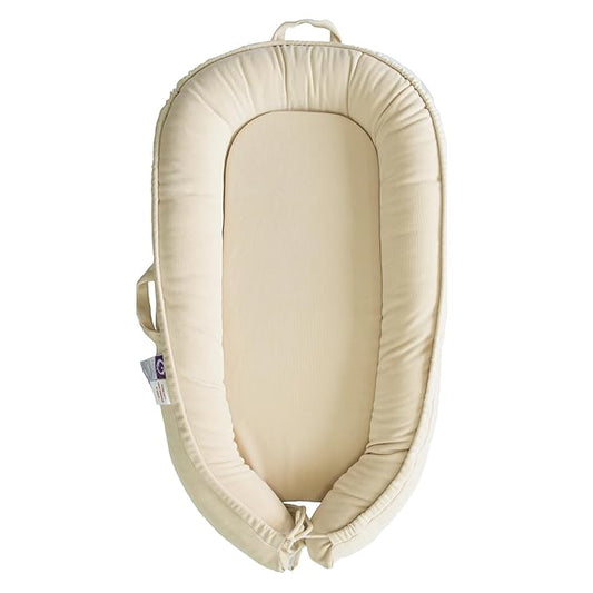 Infant Lounger, Baby Nest Cover for Baby Girls & Boys, Newborn Essentials for Baby 0-18+ Months, 100% Cotton Breathable(CreamyWhite, Corduroy)-CubbioJoy