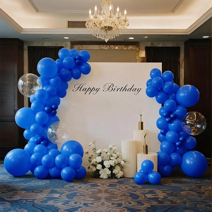140pcs Dark Blue Round Balloons Different Sizes 18 12 10 5 Inch Latex Balloons for Arch Decoration Party Balloon Kit for Graduation Birthday Party Wedding Balloon Baby Shower Decoration-CubbioJoy