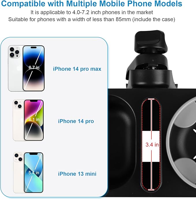 Accmor Stroller Cup Holder with Tray, Universal Cup Holder, Bike Bottle Holder, 360° Rotatable Large Caliber Drinks Holder for Stroller, Bike, Wheelchair, Walker-CubbioJoy