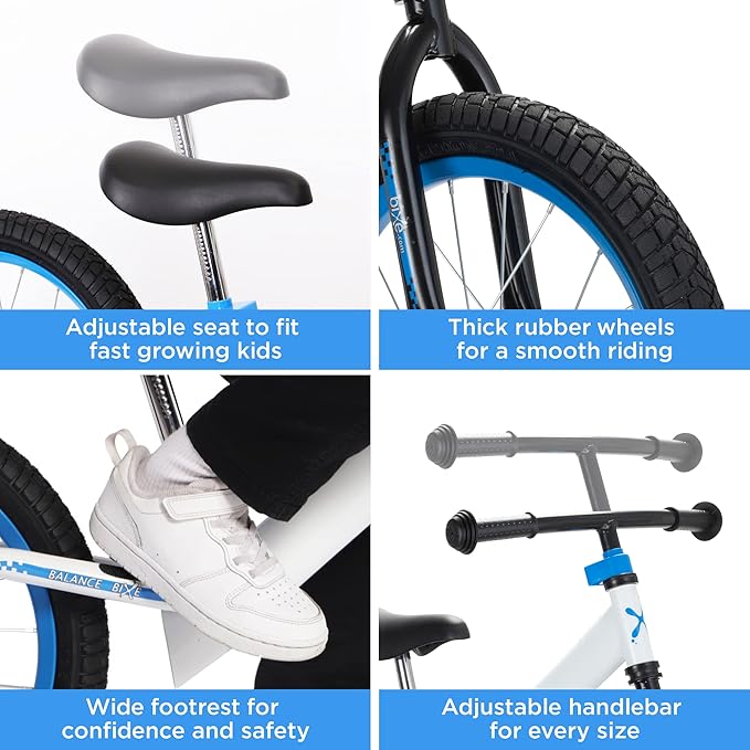Balance Bike: for Big Kids Aged 4, 5, 6, 7, 8 and 9 Years Old - No Pedal Sport Training Bicycle | 16inch Wheel-CubbioJoy