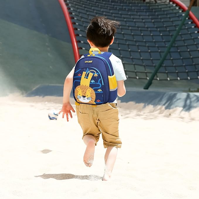 Cute Lion Toddler Backpack for Girls & Boys Mini Animal Cartoon Travel Bag for Babies 1-5 Years Durable & Lightweight Baby Backpack (Lion Design)-CubbioJoy