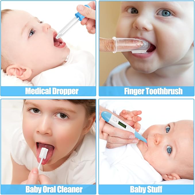 Baby Healthcare and Grooming Kit for Newborn Kids, 24PCS Upgraded Safety Baby Care Kit, Newborn Nursery Health Care Set, Baby Care Products-CubbioJoy