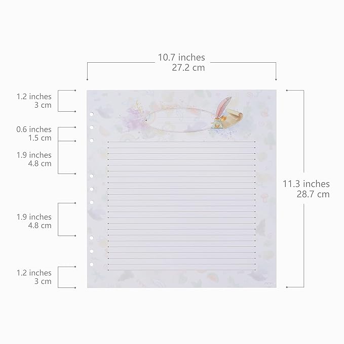 Baby Memory Book Extra Pages for Photos and Notes – Baby Book “Choose Joy” | 10 Additional Paper Sheets for Loose-Leaf Baby Keepsake Photo Album for Newborn Girls Boys | Refill Paper Set-CubbioJoy