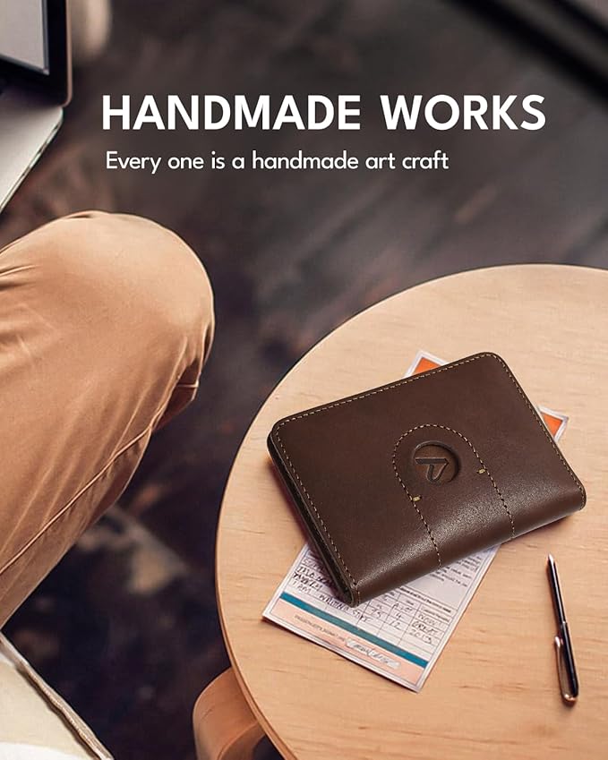 ALLIVE Passport Holder for Travel, Genuine Leather Passport Holder with Airtag Women Men,Travel Must Haves Airport Essentials, Passport Cover Travel Gifts Brown-CubbioJoy