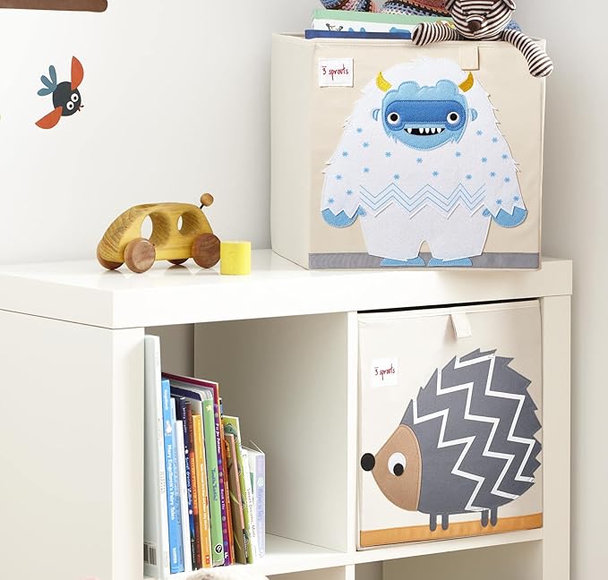 3 Sprouts Toy Storage Organizer: Toy Box Cube Organizer for Playroom, Nursery - Foldable Storage Bin - Yeti-CubbioJoy