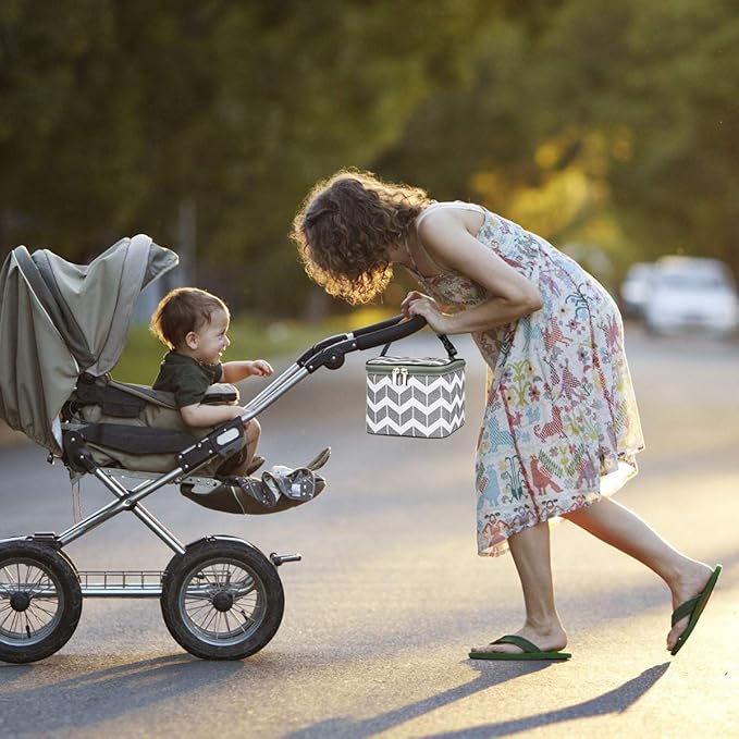 BreastMilk Cooler Bag with Ice Pack Fits 4 Large Baby Bottles Up to 5 Ounce, Baby Bottle Cooler Bag Great for Nursing Mom Daycare-CubbioJoy