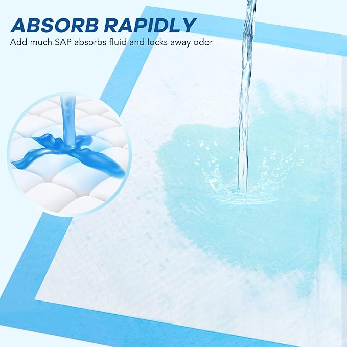 Disposable Changing Pad Pack of 50 Baby Incontinence Pad Diaper Changing Pads UnderPads Ultra Soft Super Absorbent Waterproof Mat 13 x18 in-CubbioJoy