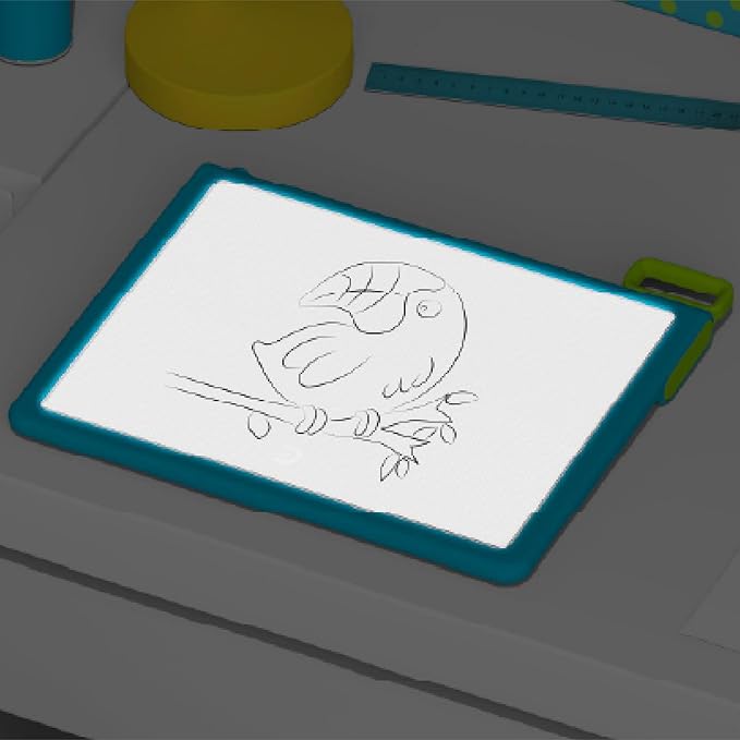 Discovery™ Glow Tracing Light-Up Art Tablet – Includes 10 Templates, 10 Blank Sheets, 6 Washable Markers| Writing Drawing Tablet for Kids| Craft Kit for Boys Girls| Doodle Board Drawing Pad Toy Gift-CubbioJoy