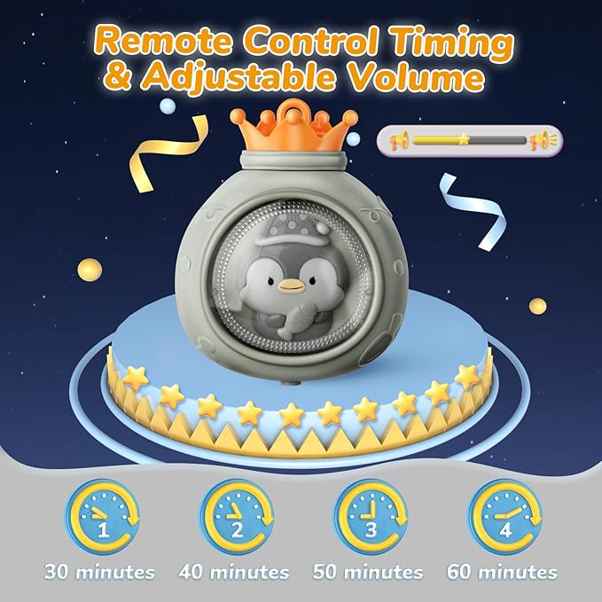 Crib Mobile with Music and Lights, Mobiles for Cribs, Baby Nursery Space Portable Infant Arm Hanger for Girls Boys Babies Bassinets Pack and Play Clip On Attachment, Toys Musical Hanging-CubbioJoy