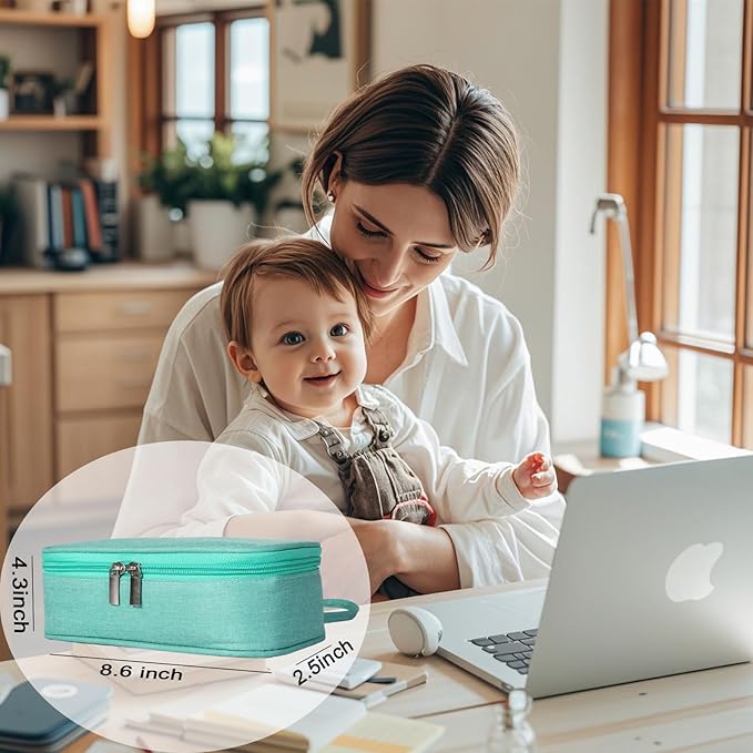 Insulated Breastmilk Cooler Bag with 2 Ice Packs - Breastmilk Cooler Organizer Bag for Daycare, Breastfeeding Mom Travel Outdoor-CubbioJoy