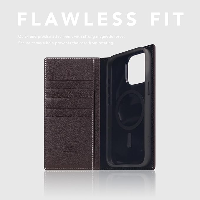 D8 Full Grain Leather Wallet Case for iPhone 15 Pro Max - [2-in-1] Handcrafted Detachable Diary Style with Magnetic MagSafe Back Cover, Gift Box Included (Brown Cream)-CubbioJoy