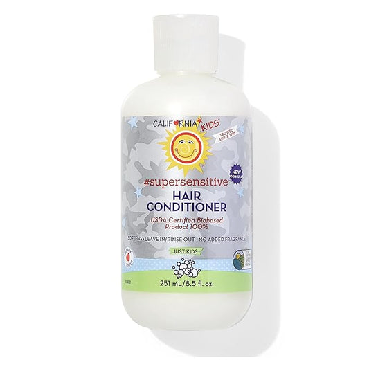 California Kids Conditioner | Super Sensitive | Unscented | 100% Plant-Based | Rinse-out or Leave in Conditioner | Moisturizing | 251 ml / 8.5 oz-CubbioJoy