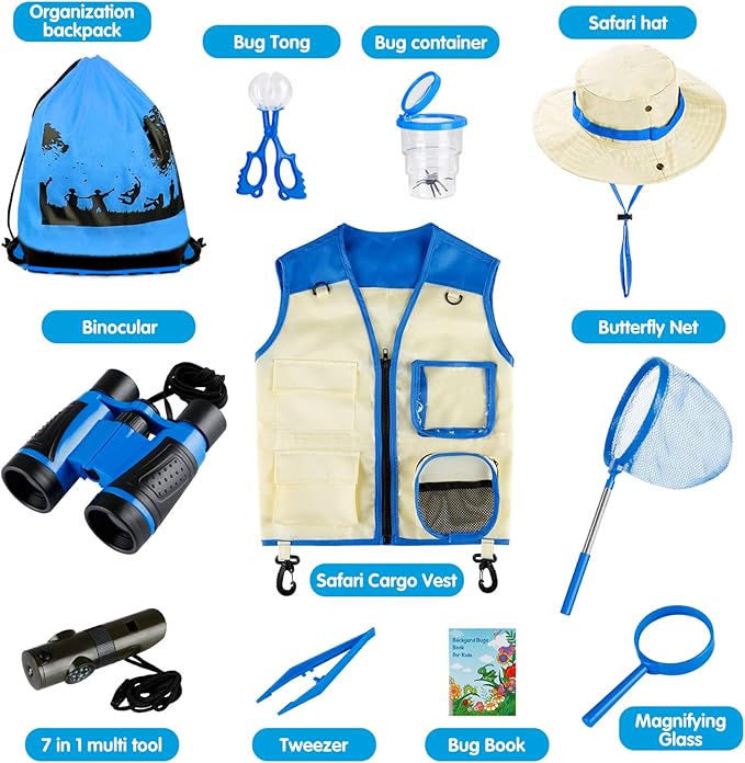 INNOCHEER Bug Catcher for Kids, Kids Explorer Kit, Kids Outdoor Toys for Toddlers 3-5, Outdoor Toys for Kids Ages 4-8, Gifts Toys for 3 4 5 6 7 8+ Year Old Boys, Outside Toys for Kids Ages 4-8 8-12-CubbioJoy