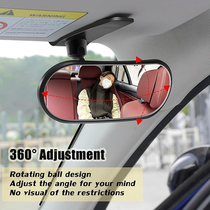 Car Rearview Mirror Rear View Mirrors for Baby 360 Adjustable Automotive Interior Mirrors Cars Mirror Rear Facing Kids Observing (Clip Base)-CubbioJoy