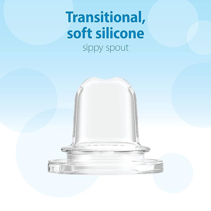 Dr. Brown's Natural Flow® Anti-Colic Options+™ Narrow Bottle to Sippy Gift Set with Soft Silicone Sippy Spout, Removable Silicone Handles, Travel Cap and Bottle Brush-CubbioJoy