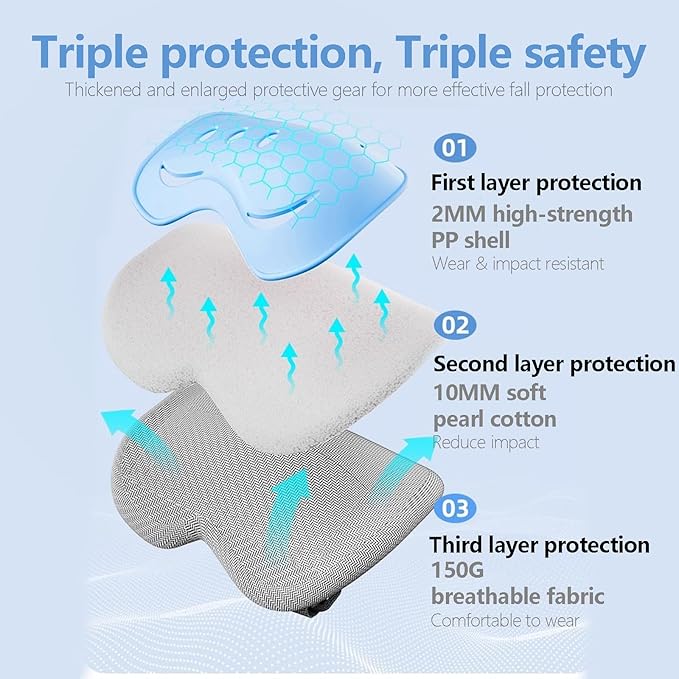 Kids Bike Helmet with Knee Elbow Wrist Pads Guards,Pink,for Ages 2-3-5-8-14,Sports Bicycle,Skate Scooter,Rollerblading with Unicorn Sticker-CubbioJoy