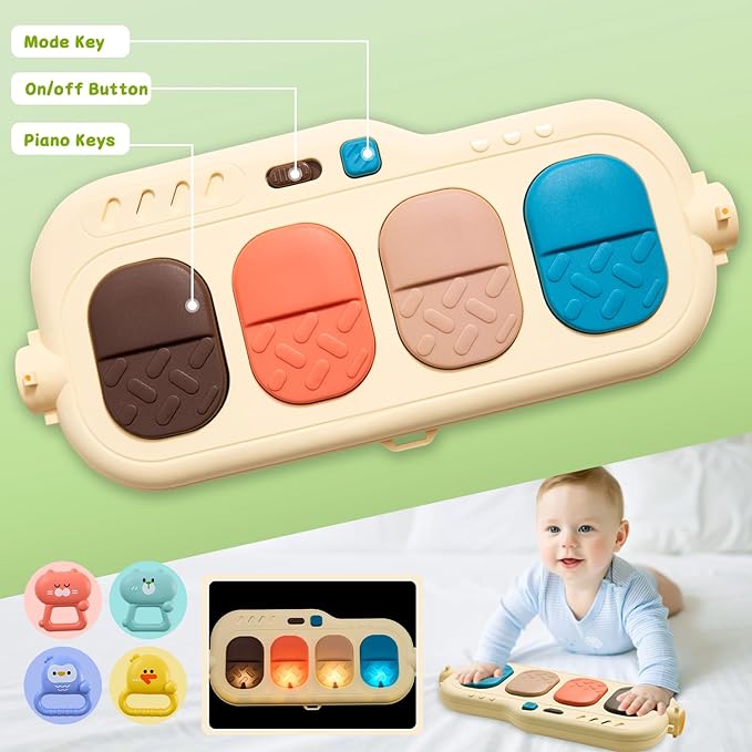 Baby Play Gym Walker Kick and Play Piano Gym Musical Tummy Time Mat for Boys Girls Infant Newborn Gifts (Panda Upgraded)-CubbioJoy