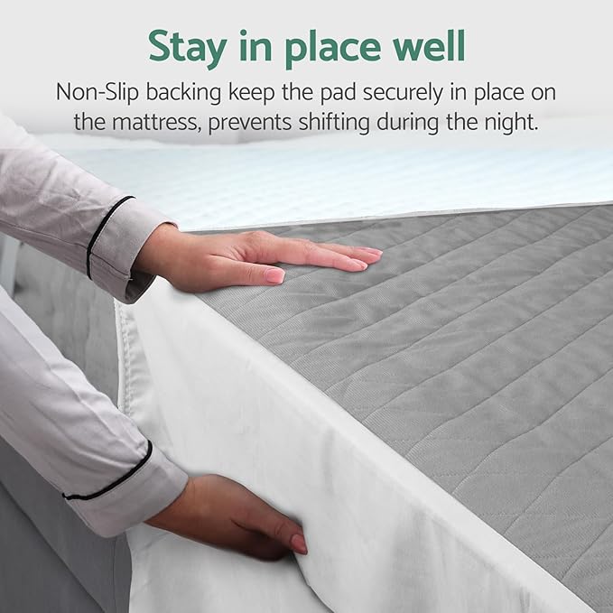 CoolShields Waterproof Bed Pads, 60" x 36" Washable Reusable Mattress Protector Bedwetting Pad for Incontinence-CubbioJoy