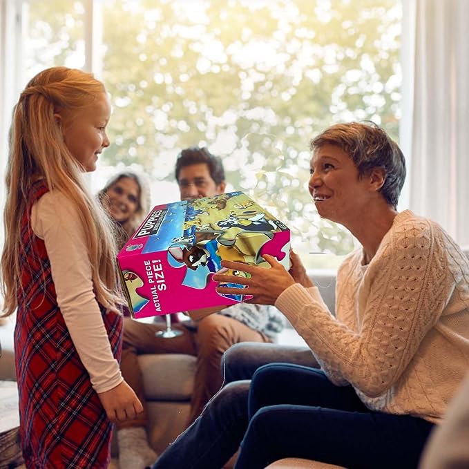 Jumbo Floor Puzzle for Kids, Large Jigsaw Puzzles 35 Piece for Kids Ages 3-5,Preschool Learning & Education Toys, Gifts for 4-8 Year Old Boys and Girls (Dog Animals)-CubbioJoy